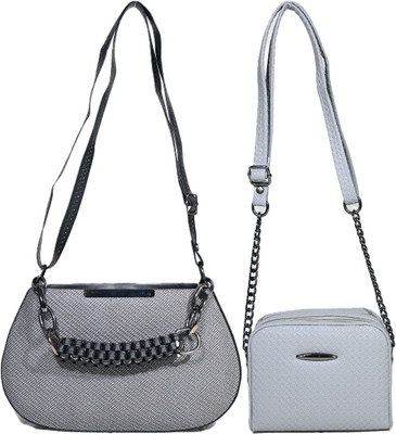 Despacito Grey, Multicolor Sling Bag DESP21-754-Grey(Pack of 2)