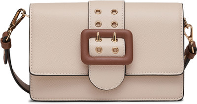 Miraggio Beige Sling Bag Adrianne Solid Sling/Crossbody Bag for Women