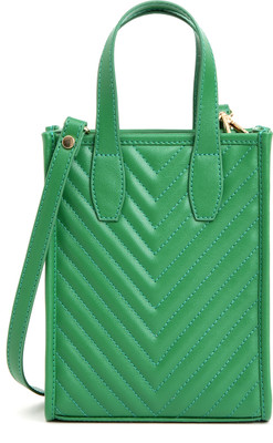 Dressberry Green Hand-held Bag Quilted Handheld Bag