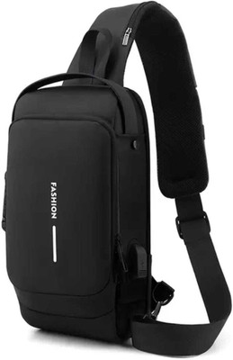 Fantastiqo Black Sling Bag Backpack Waterproof Chest Shoulder Bag