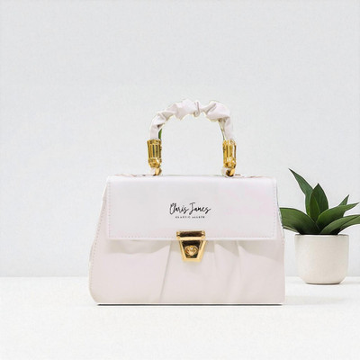 clarisjames White Sling Bag White casual trendy side crossbody handbag slingbag women