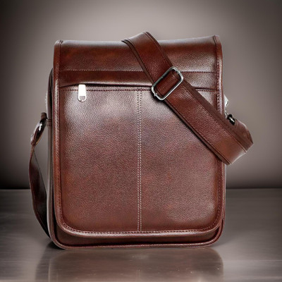 Shivra Brown Sling Bag Men Sling Bag extra large (S-11*8.5*3)
