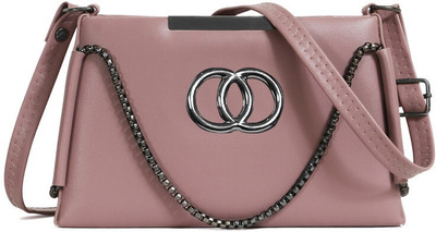 DaisyMama Pink Sling Bag Zip Pocket Sling Bag