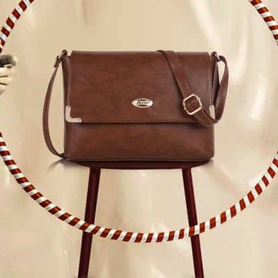 LANCER Brown Sling Bag Classy Design Trendy Travel Shoulder Crossbody Side Sling Bag For Women