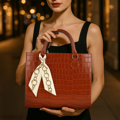 Trendz Firenze Brown Tote modern tote bag will complete your fashionable look.
