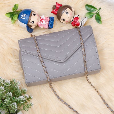 MAPPLE Grey Sling Bag Women's Leatherette Sling Bag(Grey) (Grey_MPL-46)