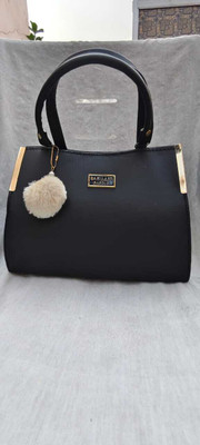 Luman Black Hand-held Bag women branded black handbags for ladies