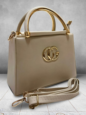 DOR Beige Sling Bag Stylish Boxy PU for Women