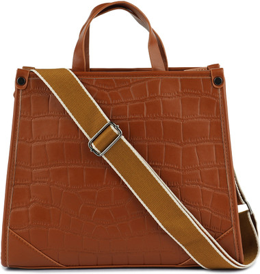 London Rag Brown Hand-held Bag Brown Croco Hand Bag
