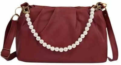 TrendStore Maroon, White Sling Bag Crossbody sling Bag with Chain strap side Bag for Women