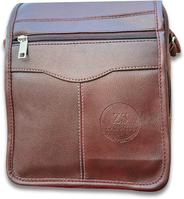 Zarwiss Brown Sling Bag Cross Body_Shoulder Bag & Messenger Bag – Unisex Mobile, iPad & Document Storage