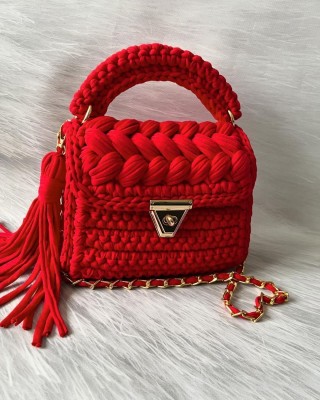 JNT Red Sling Bag RED COLOURED HANDMADE BAG FOR WOMEN SLING BAG