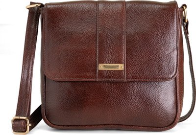 Greenhide Brown Sling Bag Green Hide Nivriti Leather Ladies Sling Bag