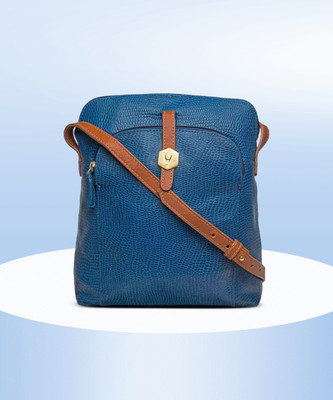 HIDESIGN Blue Sling Bag EE 02-COW LIZ MEL RAN-M BLUE TAN