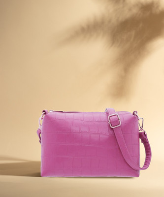 LIKE STYLE Pink Sling Bag Attractive Croco Formal Sling Bag