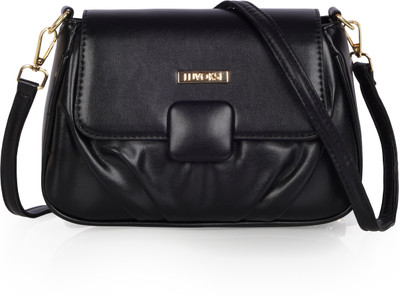 LUVOKSI Black Sling Bag Curlized Casual
