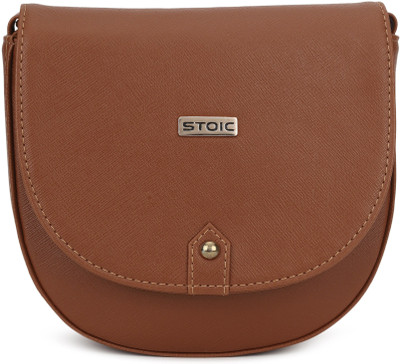 STOIC Brown Sling Bag Woman Pu Leather Single Compartment Pocket
