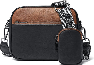 Fadedge Black Sling Bag CROSSBODY AND SHOULDER BAG WITH COIN PURSE (BTS-001)