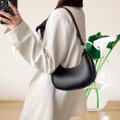 Kausbabi Black Sling Bag Fashionable Shoulder Sling Bag for Women | Modern Half Moon Design