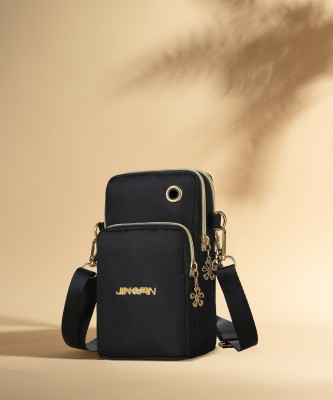 HASTHIP Black Sling Bag Small Cross Body Bag, Multifunction 3 Layer Mini Crossbody Shoulder Bag Phone