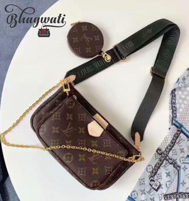 Bhagwati Green Sling Bag BROWN BELT SLING BAG