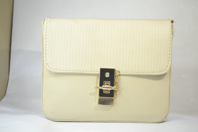 ROGAN White Sling Bag Lightweight Regular Use Rexin Zipper Sling Bag for Women