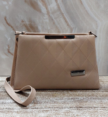 G GLAMORA Tan Sling Bag Structured Crossbody Handbag | For Women & Girls