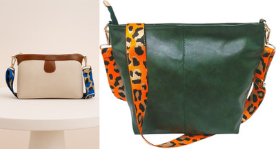 Dakota Beige, Green Sling Bag Stylish Crossbody Bag with Sky Blue Belt For Girls & Women(Pack of 2)