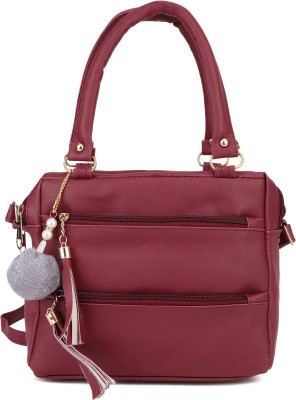 Cleto Maroon Sling Bag CLT-Trendy casual beige Sling Bag for girls women embroidery party purse