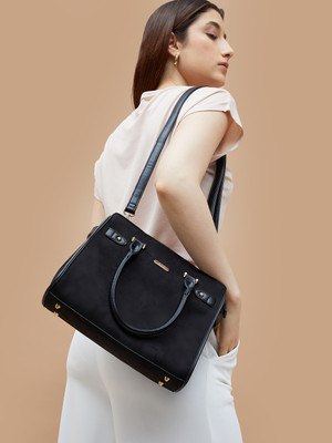 CODE by Lifestyle Black Messenger Bag Solid Handheld Bag