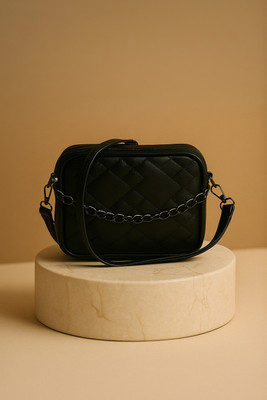 Khushi's collections Black Sling Bag Black women sling Bag cross body chain sling bag-Love Filled Heart