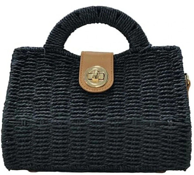 SS Collection Black Sling Bag Handicraft Attractive Hand Bag large Tote Bag Summer Bag Bucket Bag Basket Bag