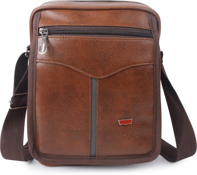 Brandroot Tan Sling Bag Sling Bag/Shoulder Bag for Men/Travel Bag/Cross Body Bag/Office