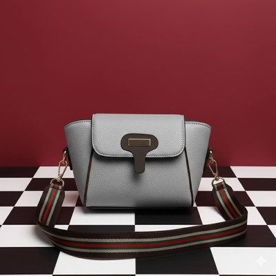 MUSRAT Grey Sling Bag Latest Trend Party Wear Sling Bag with Adjustable Strap for Girls and Women's