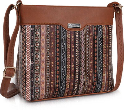 Shining star Brown Sling Bag - Regular Size