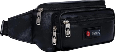Swanky Black Sling Bag Waist bag for Money Cards| Mobile Kit Pouch Cross Side Bags for men Women