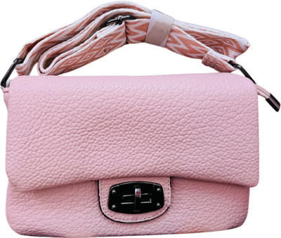 Qivorra Pink Sling Bag Pebble Textured Crossbody Bag(Pack of 5)