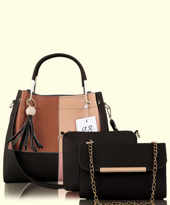 LIKE STYLE Black Shoulder Bag LS-BLCK-3(Pack of 3)