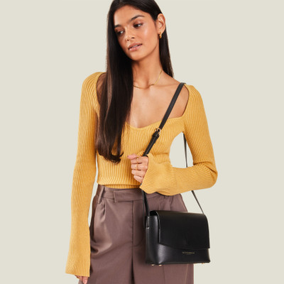 ACCESSORIZE LONDON Black Sling Bag Women's Black Leo Sling Bag