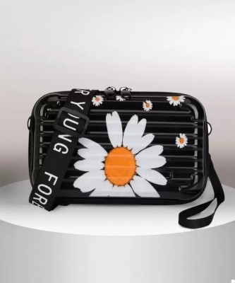 the right fit Black Sling Bag flower55