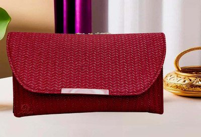 JIVON Maroon Sling Bag net sling