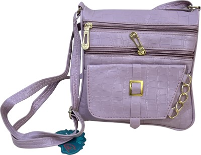Nesh Global Purple Sling Bag Multi Pocket Crossbody Sling Bag for Women