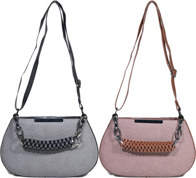 Despacito Multicolor, Maroon Sling Bag Elegant sling bag(Pack of 2)