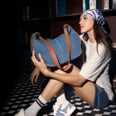 LINO PERROS Blue Hobo Women's Blue Hobo Bag