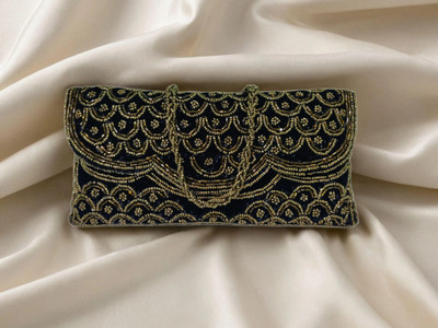 25DEGREE N Black Sling Bag |Shoulder bag| Envelope Purse |Bridal hand clutch with Sling
