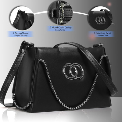 CASASTORE Black Sling Bag girls mobile slingbag sidebag for girls and woman