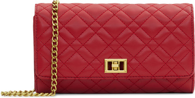 Miraggio Red Sling Bag Iris Crossbody Bag with Chain Strap
