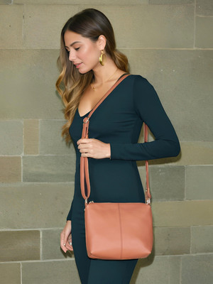 toteteca Tan Sling Bag Simple Sling Bag