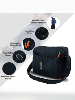 SJ Enterprises Black Sling Bag Cross body Men's Messenger for Travel / Office / Business / Cash