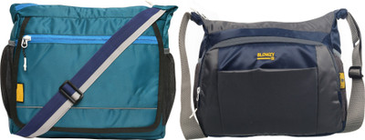 Blowzy Blue, Grey Sling Bag Stylish Sling Cross Body Travel Messenger Bag with MultiPocket Zip Closure(Pack of 2)
